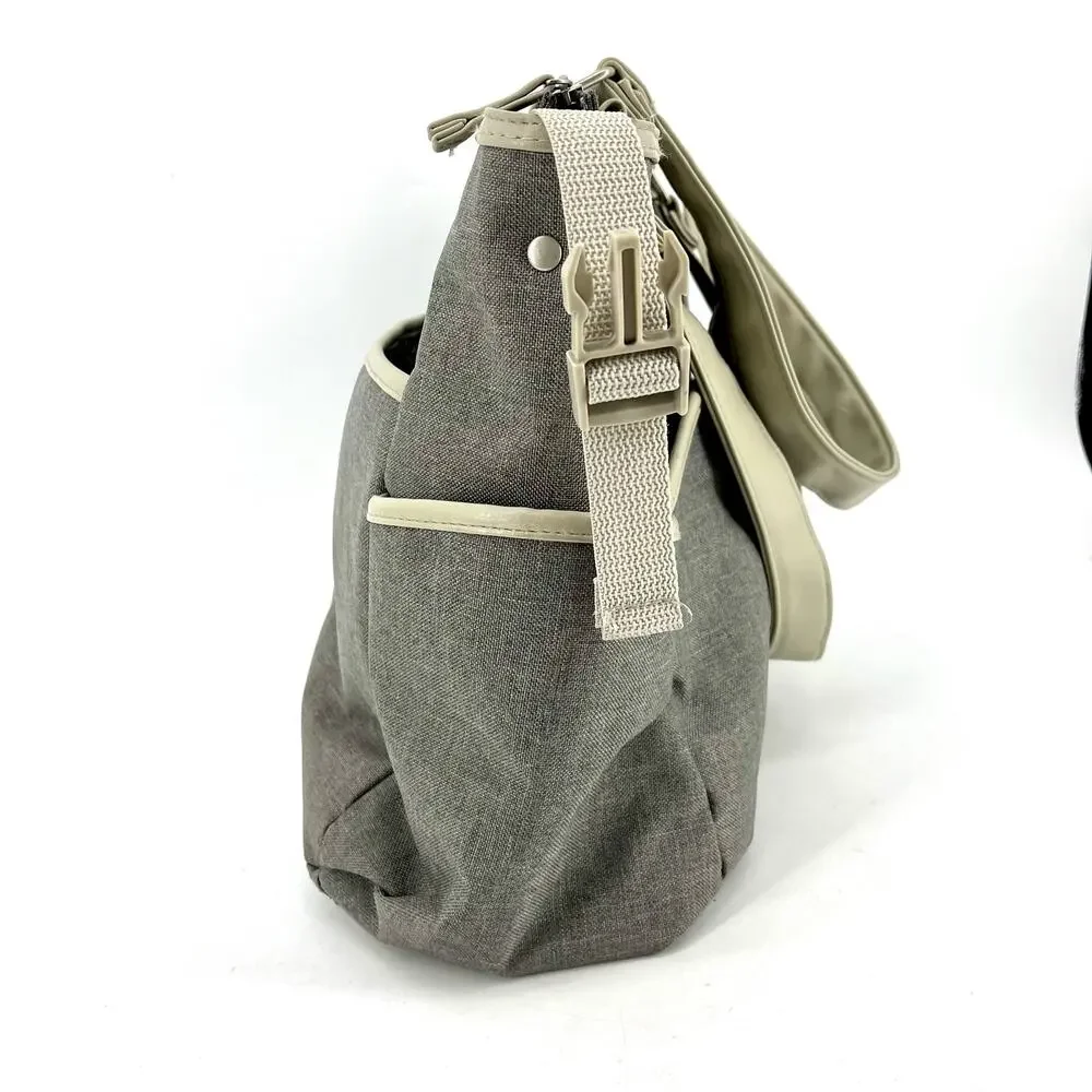 Just One You gray‎ diaper bag with accessories